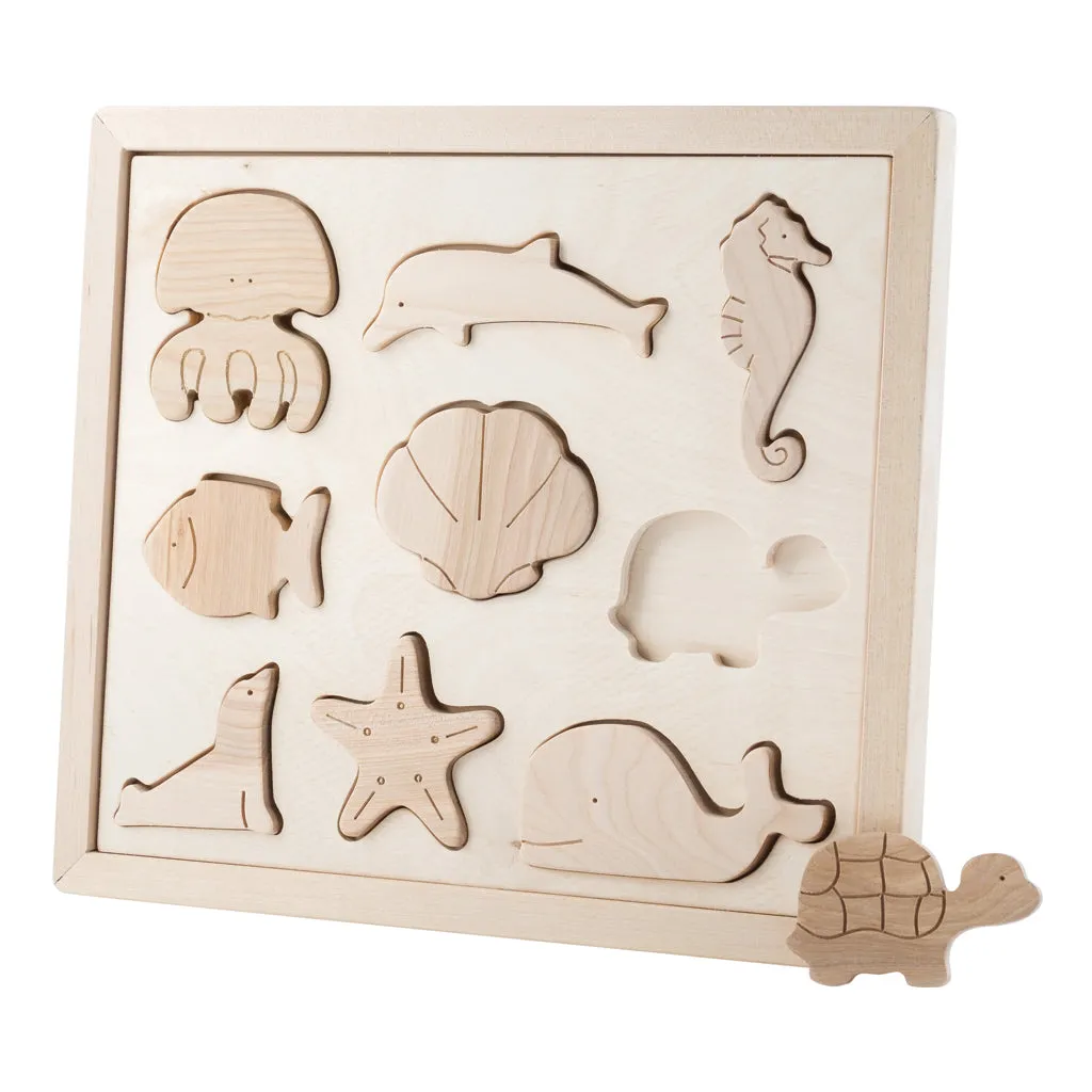 Wooden Sorting Puzzle - Sea Creatures