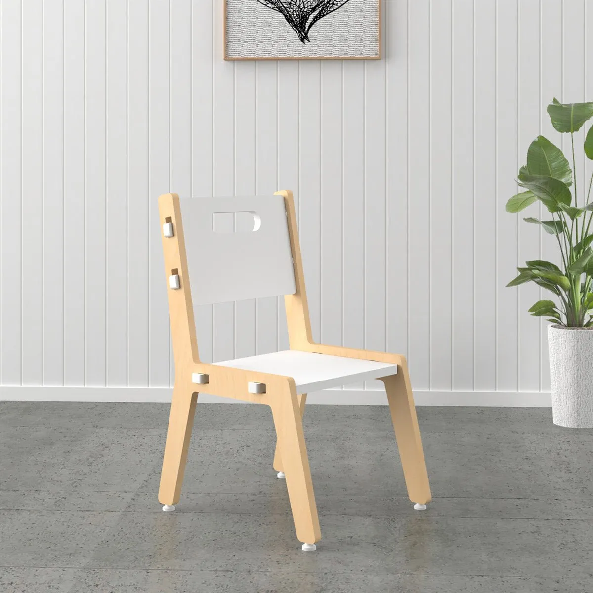 X&Y Grey Guava Chair - White