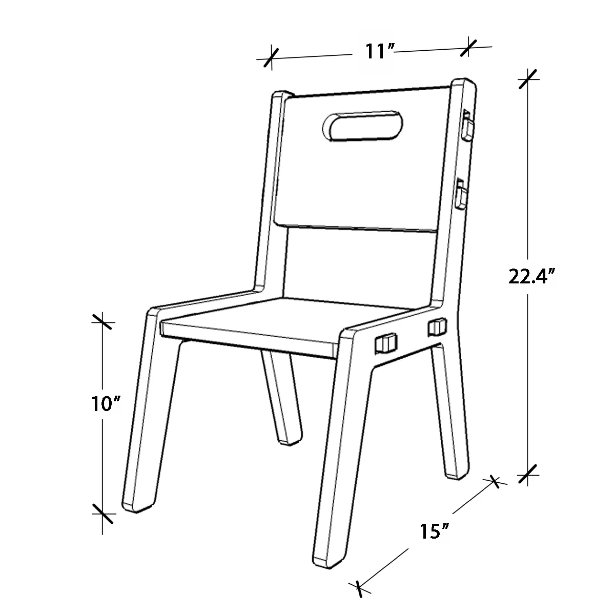 X&Y Grey Guava Chair - White